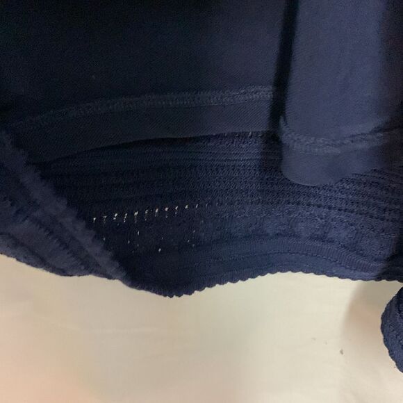 Marchesa Voyage Navy Blue Sleeveless Stitch Knit Sheath Below Knee Dress Size L - Picture 9 of 16